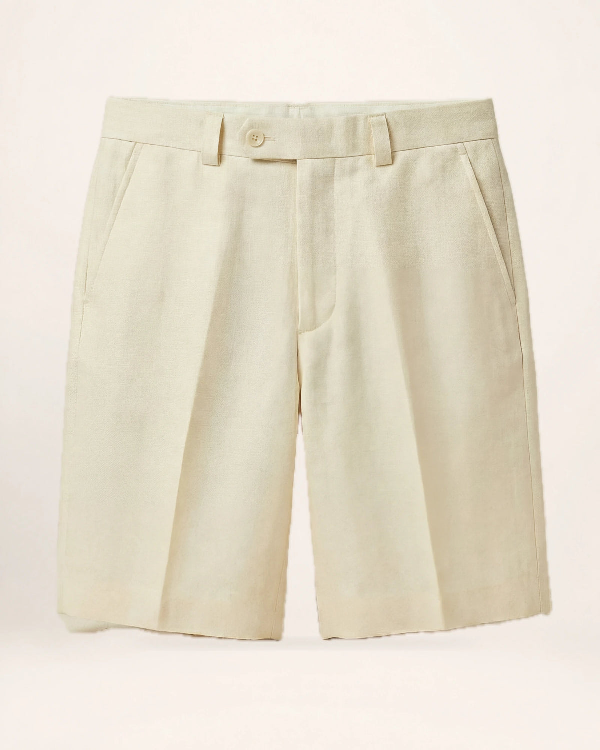 The Trail Short — ivory shorts, front view
