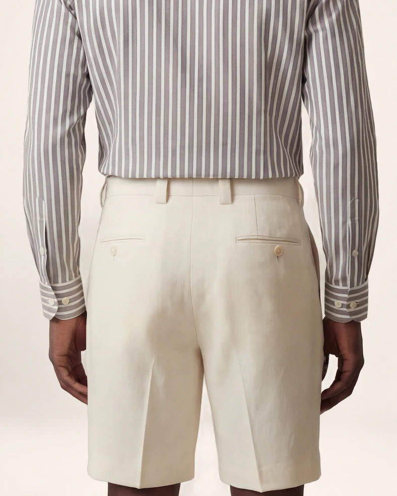 The Trail Short — ivory shorts, back view on a model